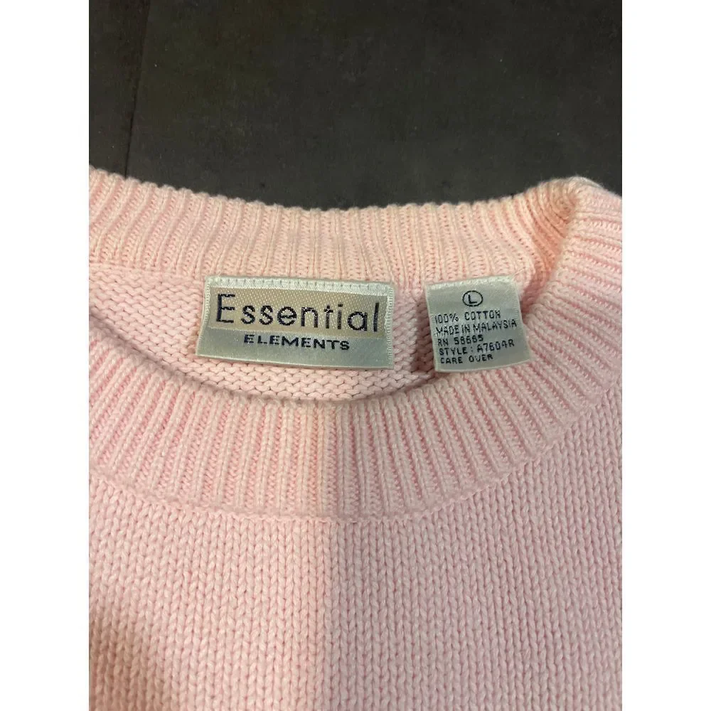 Essential Elements Soft Pink Knit‎ Sweater - Cozy Comfort B-7